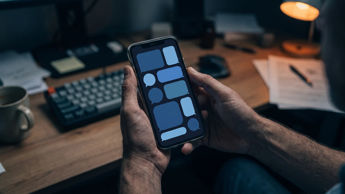 Asking an AI assistant a question on a phone